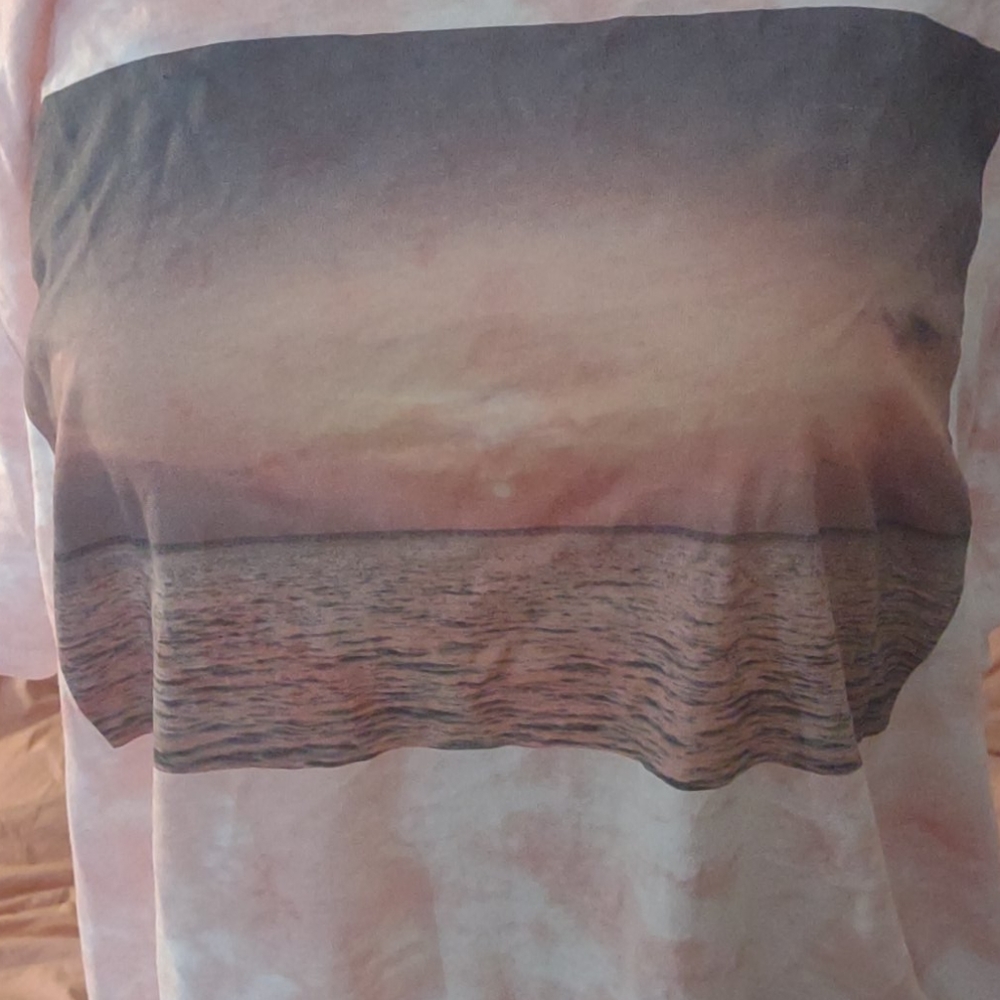 Soft sunset pink tie dye tee XL Old Navy Summer! - Picture 3 of 6